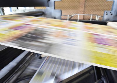 Printing machine in a printing shop